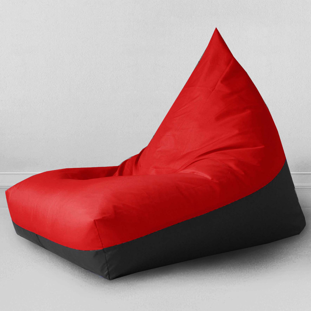 Кресло бескаркасное Пирамида Black and red, оксфорд