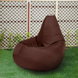 Кресло бескаркасное Груша Шоколад, размер Стандарт, оксфорд