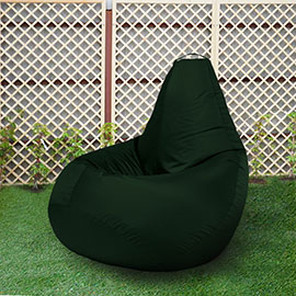 Кресло бескаркасное Груша Зеленый, размер Компакт, оксфорд
