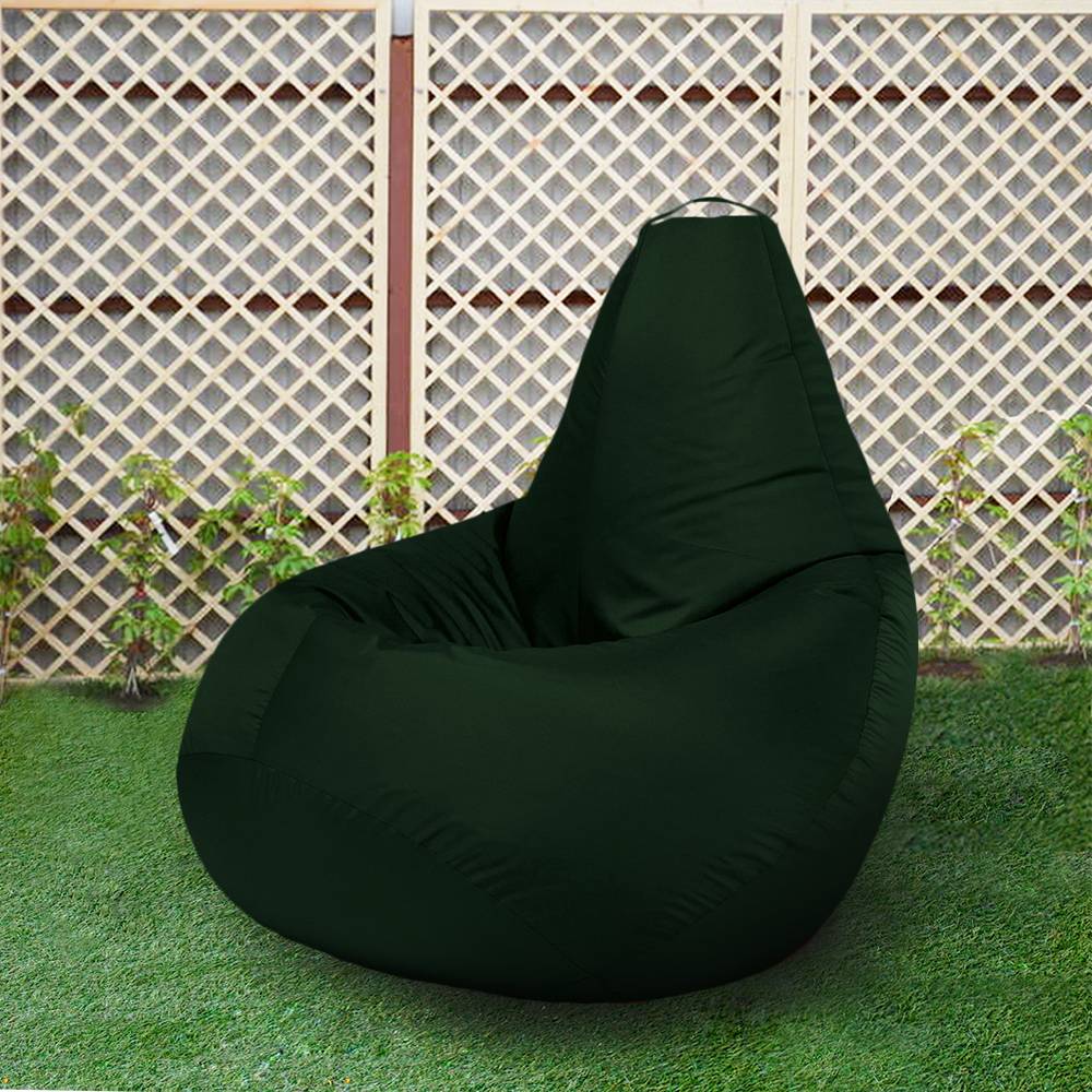 Кресло бескаркасное Груша Зеленый, размер Стандарт, оксфорд