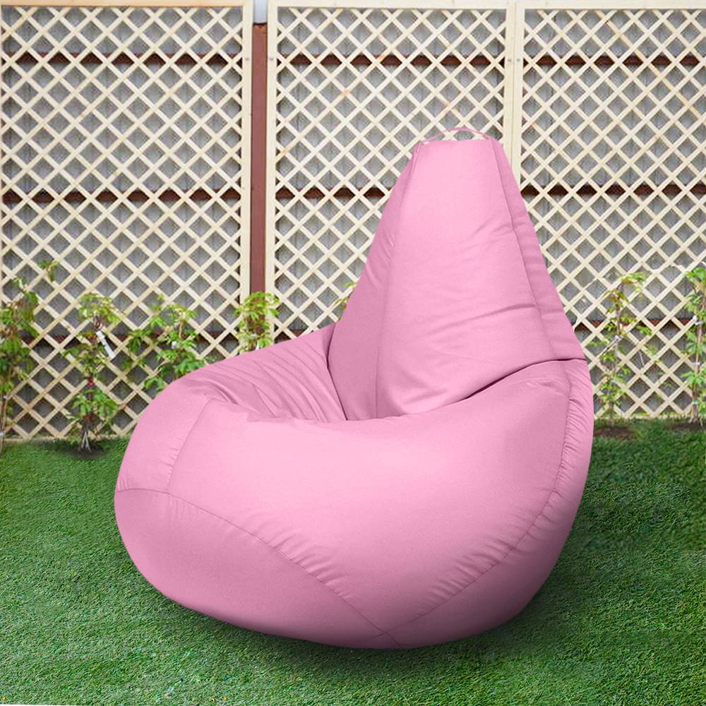 Кресло бескаркасное Груша Пыльно-розовый, размер Компакт, оксфорд