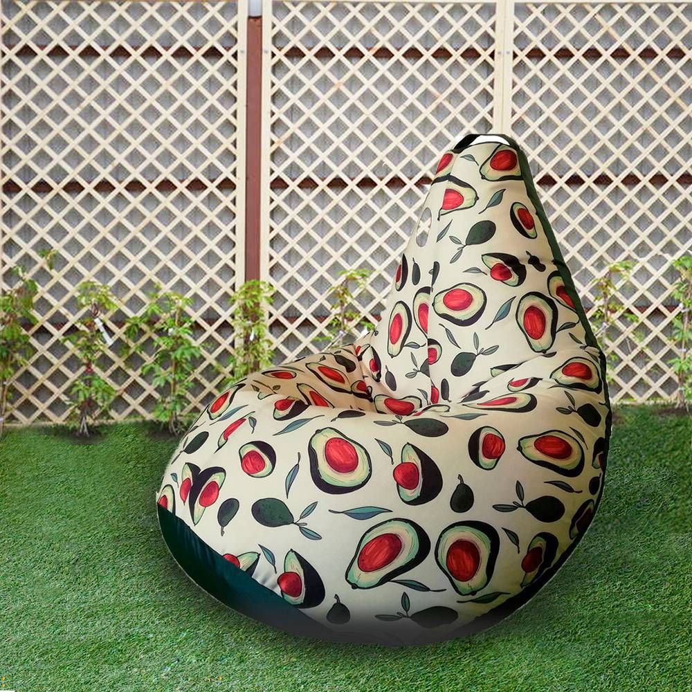 Кресло бескаркасное Груша Сеньор Авокадо, размер Комфорт, мебельный хлопок/оксфорд
