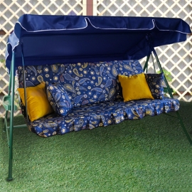 Матрас с 2-мя подушками 180 см на садовые качели Ривьера, поликоттон/оксфорд