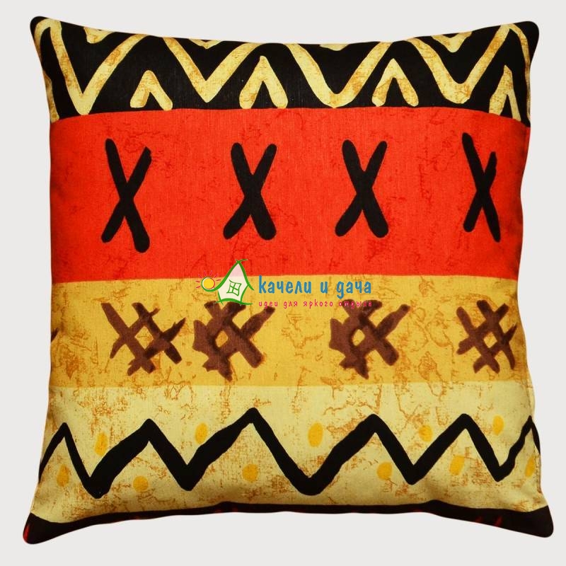Декоративная подушка Африка, мебельный хлопок