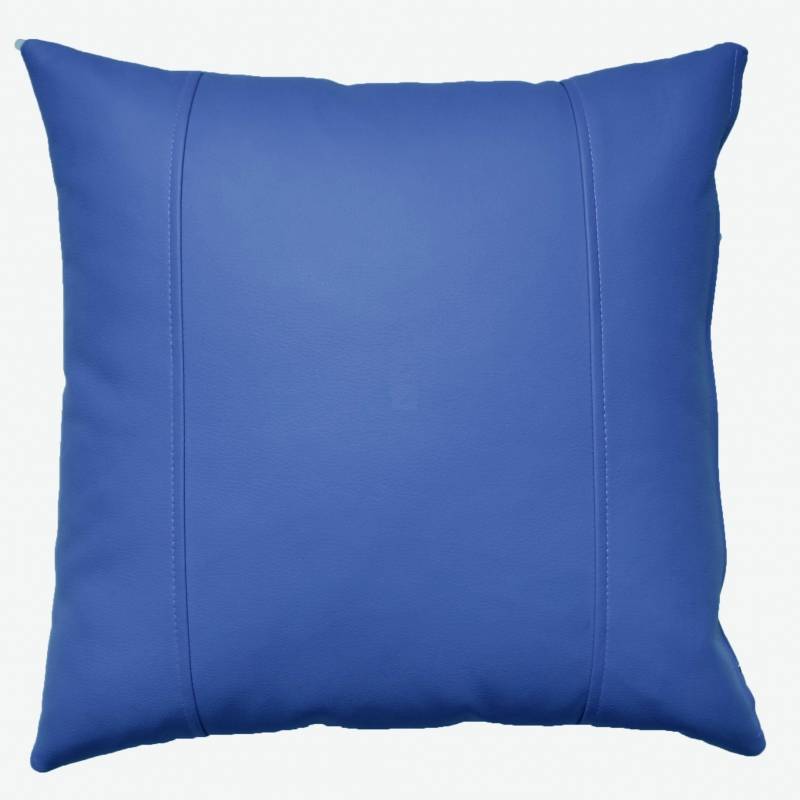 Декоративная подушка Синяя, экокожа