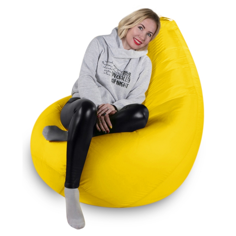 Кресло-груша размер Комфорт,ткань Оксфорд, цвет желтый