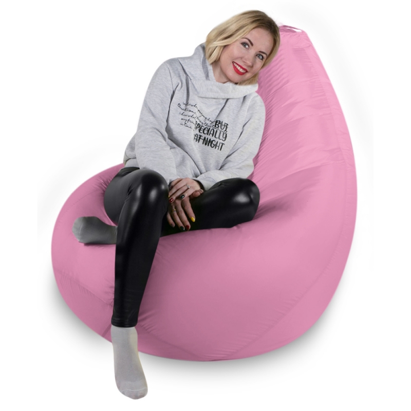 Кресло мешок Груша, размер Комфорт, цвет Пыльно-розовый, оксфорд