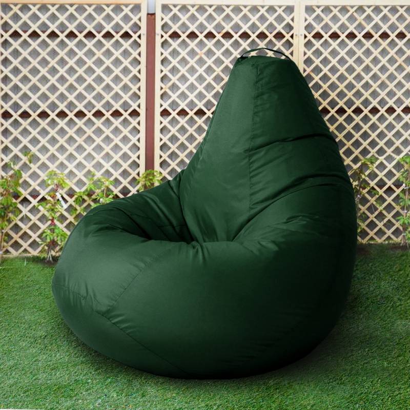 Кресло бескаркасное Груша Зеленый, размер Комфорт, оксфорд